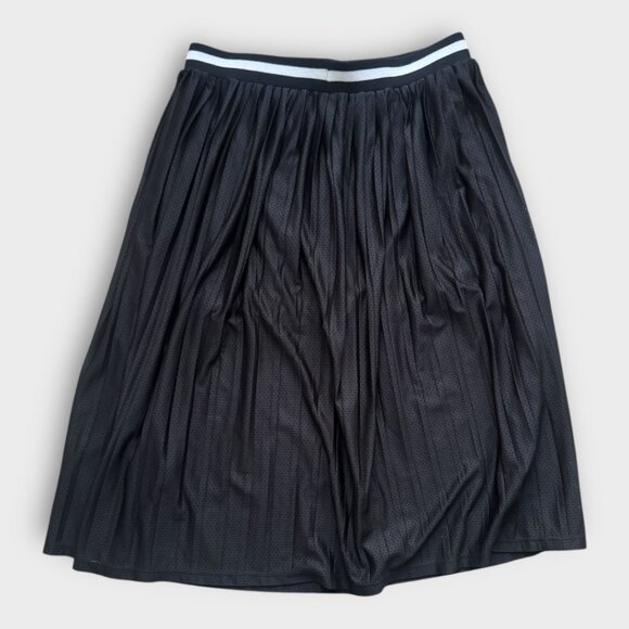ASOS Pleated Drawstring Jersey Mesh Skirt in Black - women's 12 - Picture 1 of 5